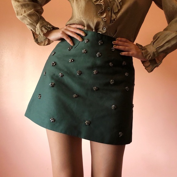 C/MEO Collective Dresses & Skirts - C/MEO Collective Embellished Forest Mini Skirt
